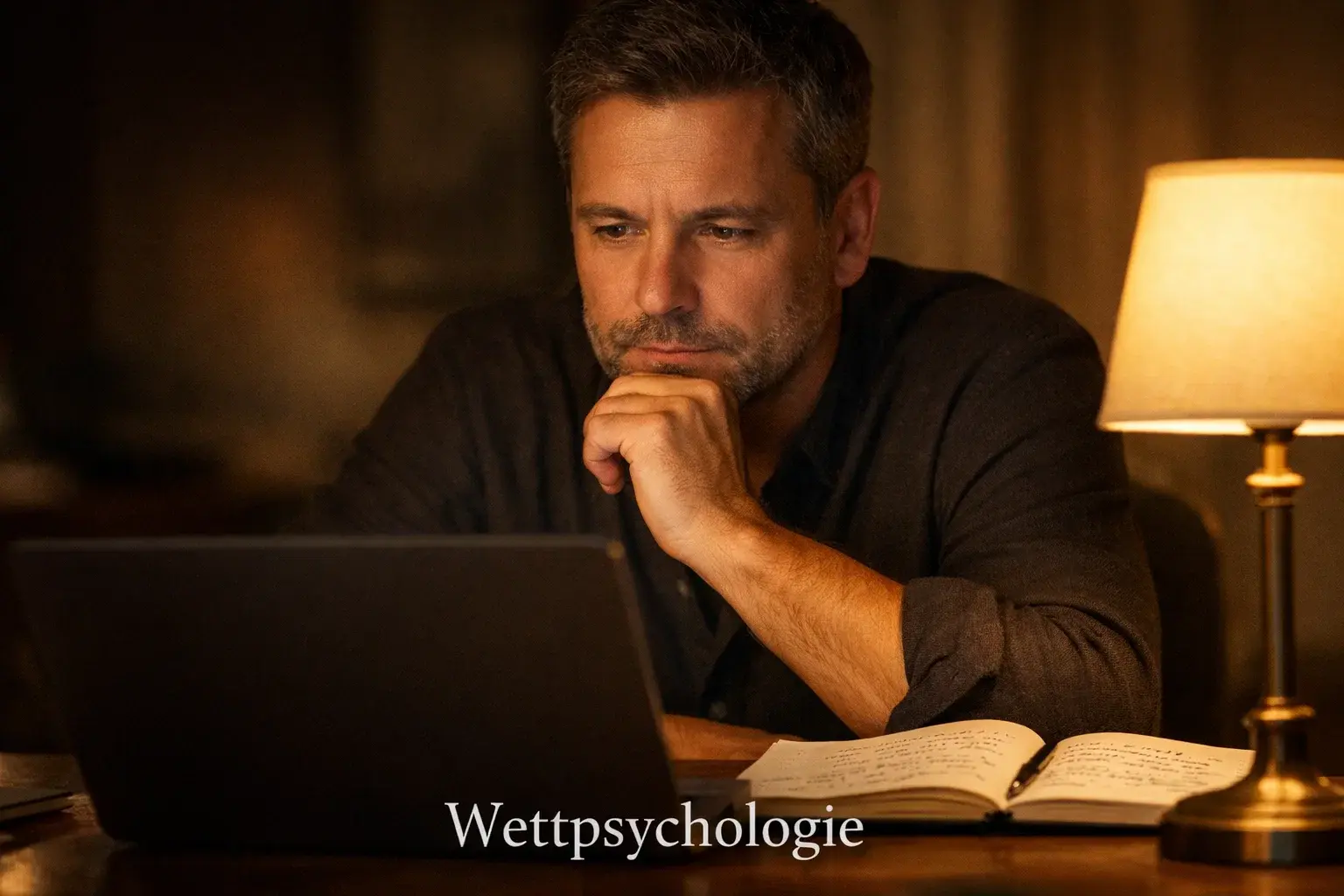 Nachdenklicher Mann vor einem Bildschirm – Psychologie und Emotionskontrolle beim Wetten