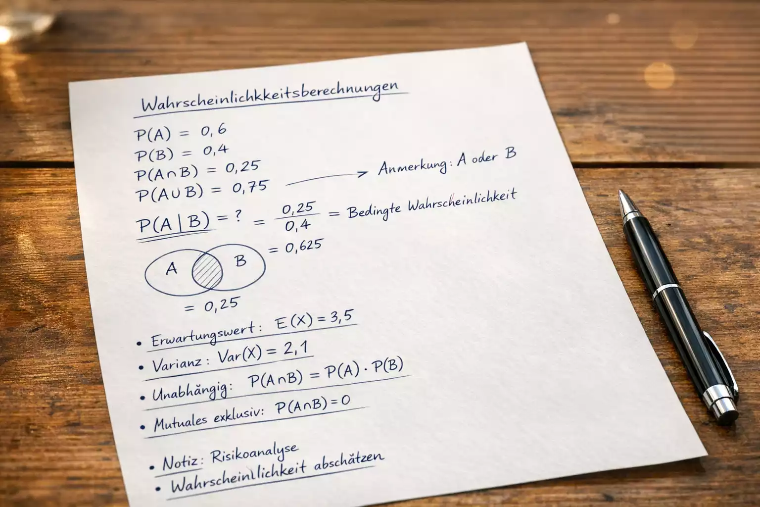 Wettanalyse-Dokument mit Notizen und Berechnungen
